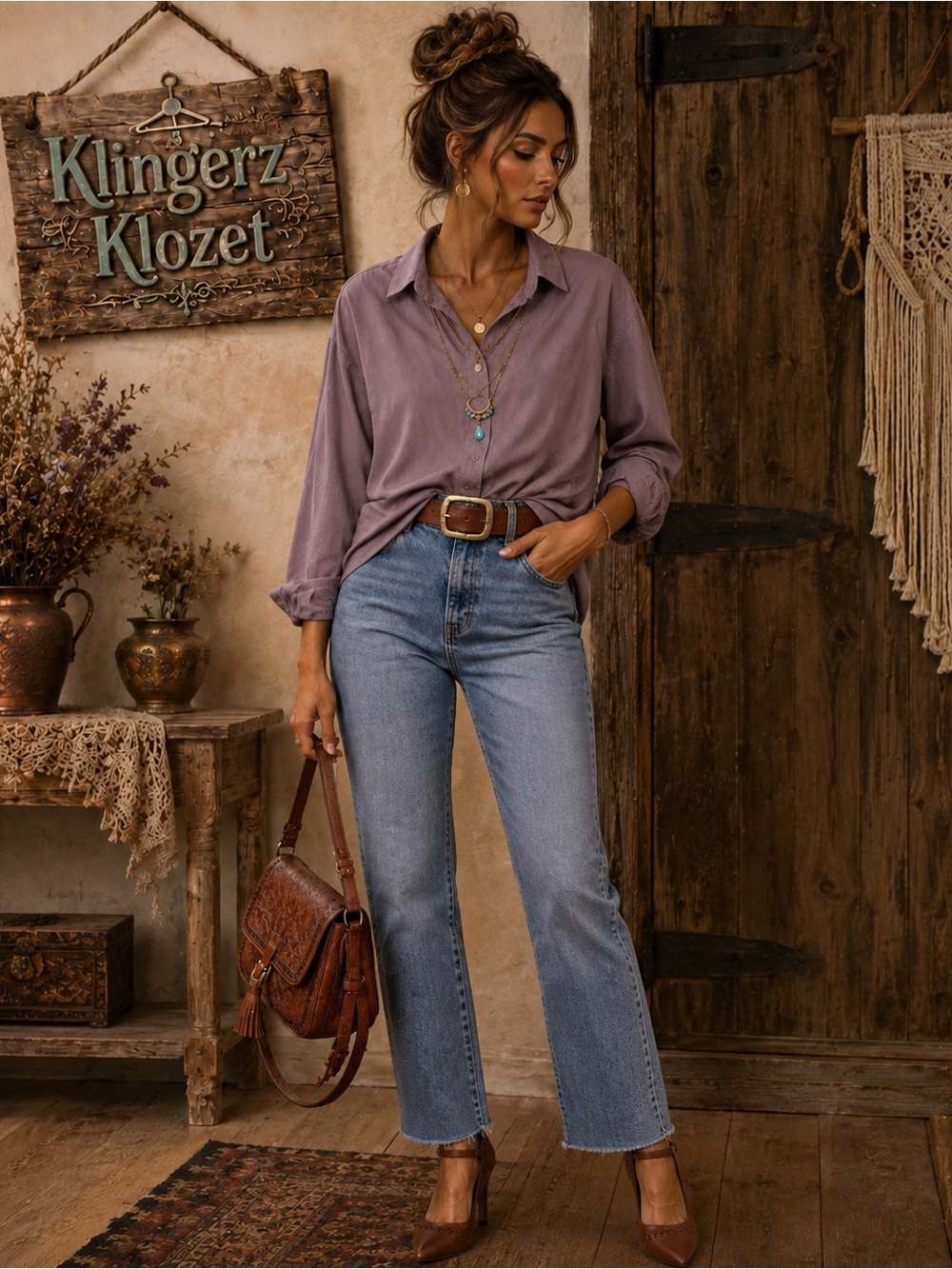 ZARA Mauve/Lavender Relaxed Button-Down Shirt – Size Medium - Picture 3 of 9